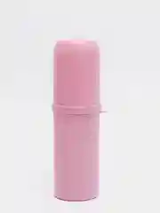 Розовый футляр для зубной щетки и пасты