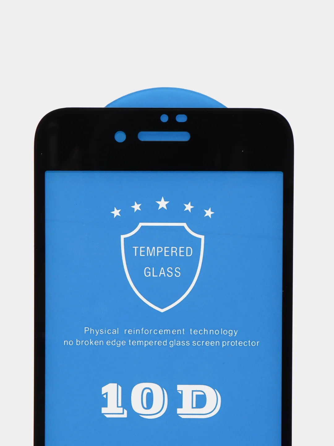 Черный защитное стекло для iPhone (10D)
