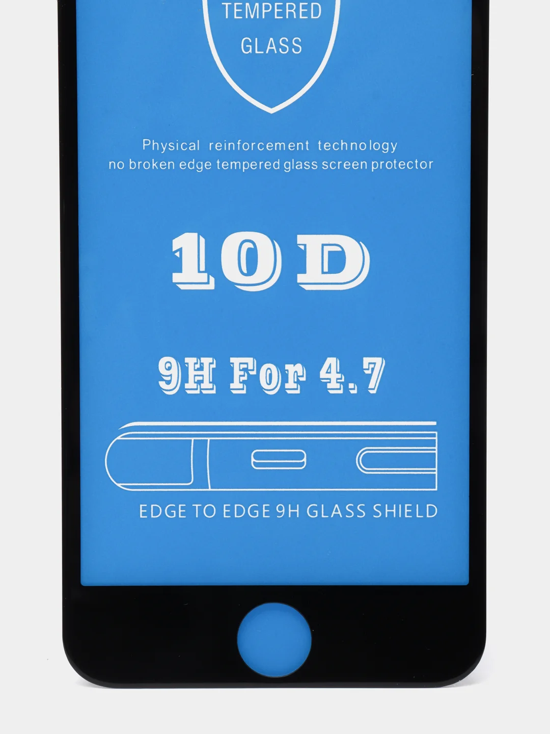 Черный защитное стекло для iPhone (10D)