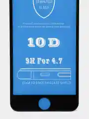 Черный защитное стекло для iPhone (10D)