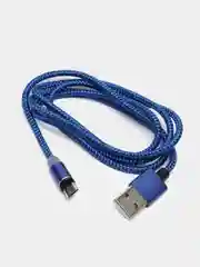 Синий кабель для зарядки X-cable, магнитный, 2.1 А, 360 + магнитный коннектор-разъем