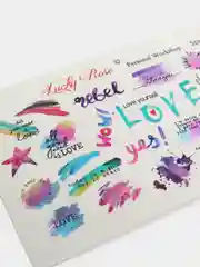 Наклейка для дизайна ногтей Lucky Rose тема Надписи, Яркий слайдер для маникюра гель лак