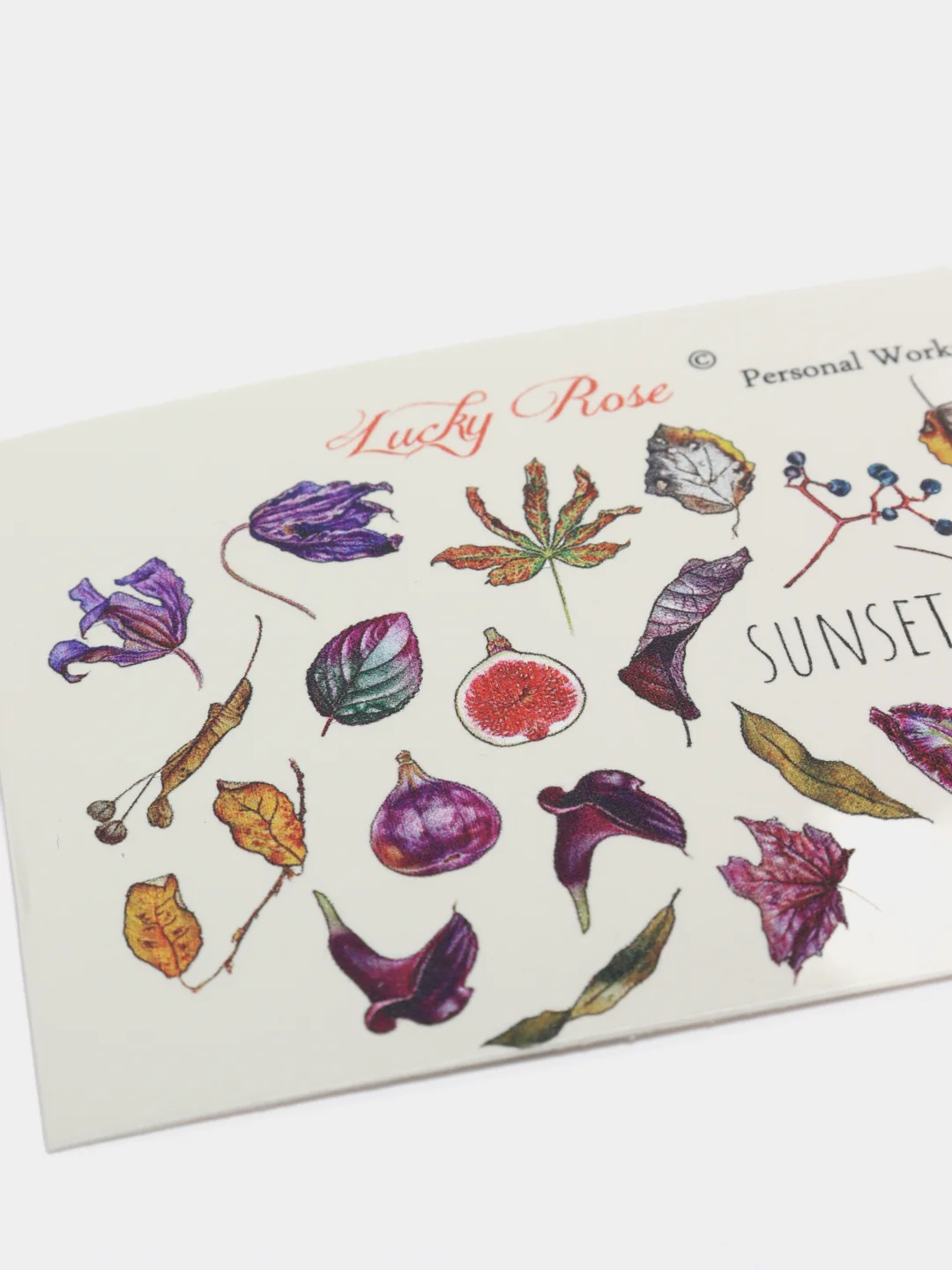 Наклейка для дизайна ногтей Lucky Rose Весна Листочки, весенний слайдер для маникюра