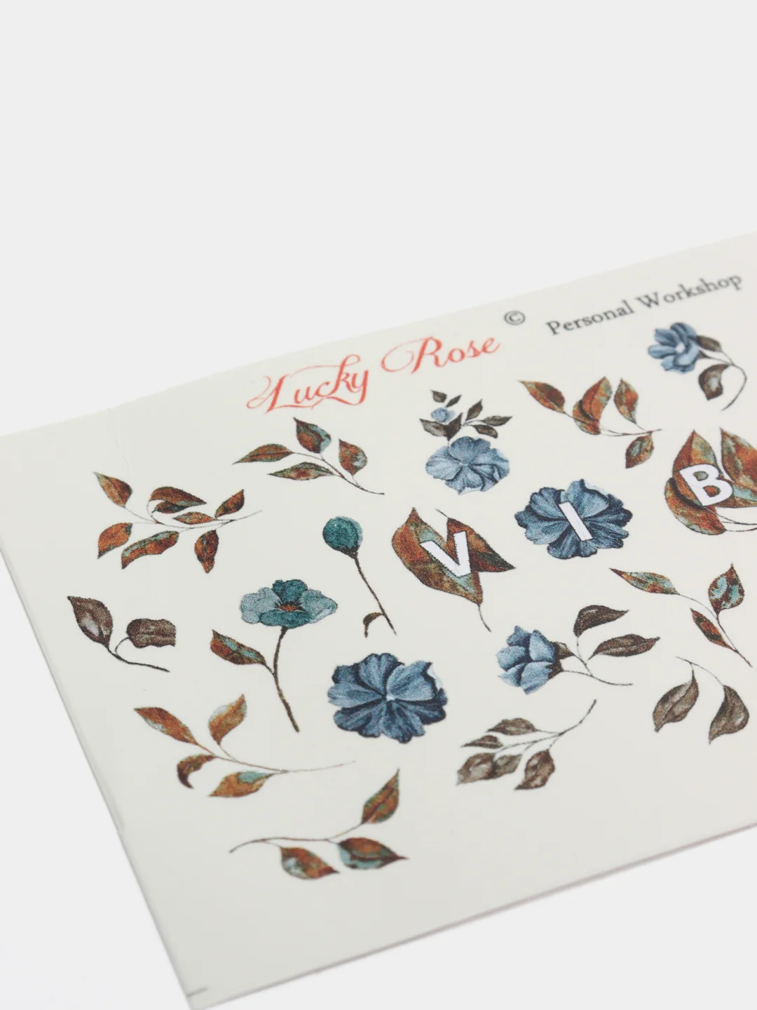 Наклейка для дизайна ногтей Lucky Rose Цветы Весна, весенний слайдер для маникюра гель лак