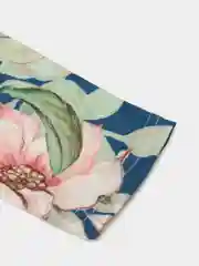 Синий меланж цветочный слип