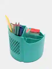 Набор настольный Attache, бирюзовый, 6 отделений, вращающийся