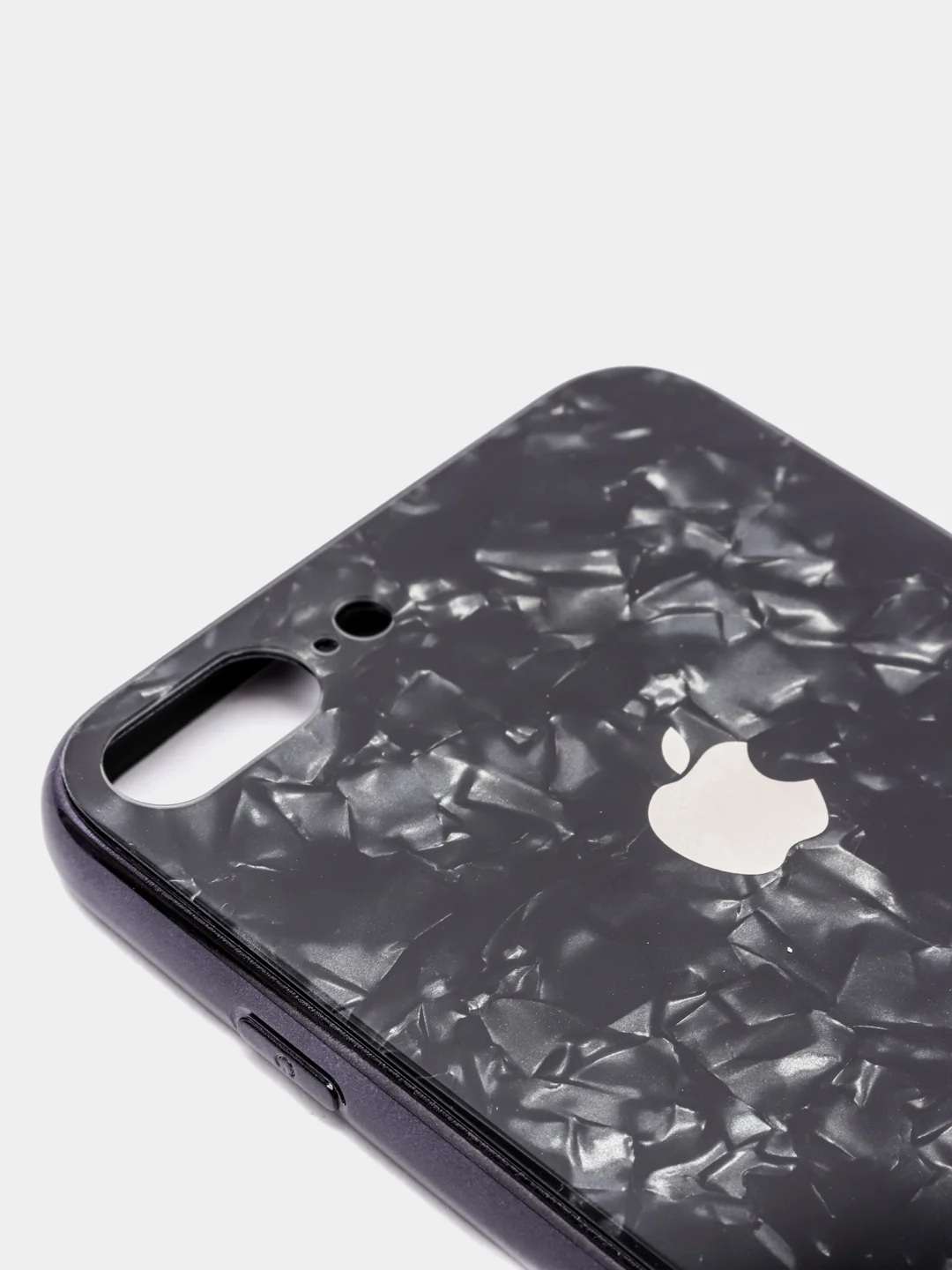 Черный чехол для IPhone Glass case 3D Vision
