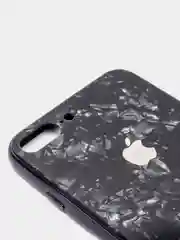 Черный чехол для IPhone  Glass case  3D Vision