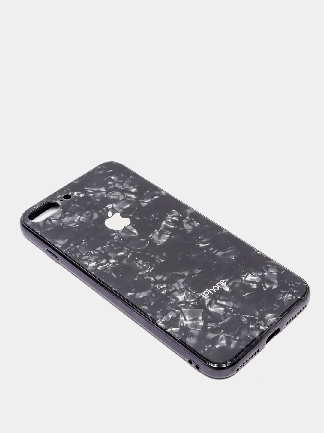 Черный чехол для IPhone Glass case 3D Vision