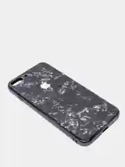 Черный чехол для IPhone  Glass case  3D Vision