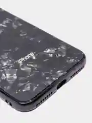 Черный чехол для IPhone  Glass case  3D Vision