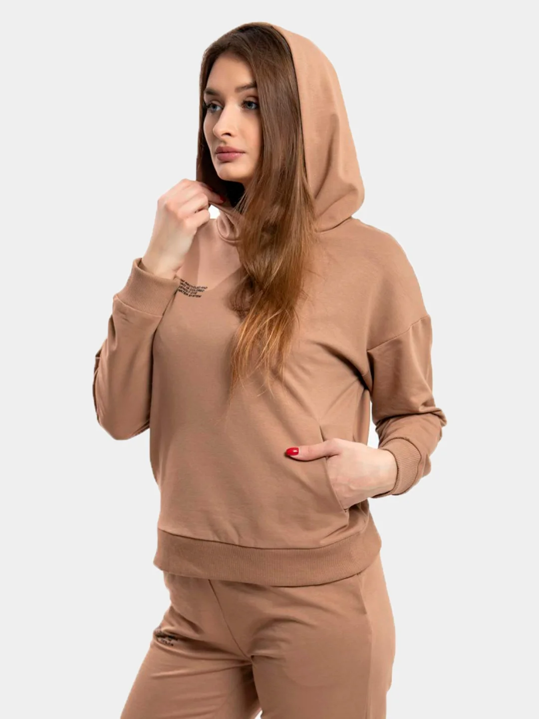 Песочный хаки спортивный костюм, женский
