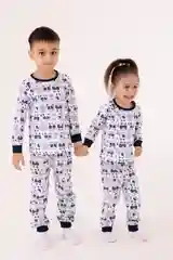Индиго пижама детская Золотой ключик, пижама для мальчиков, пижама с ярким принтом, длинный рукав