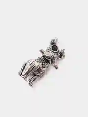 Серебряный мини брошь "Собака с косточкой", 2,5 х 1 см