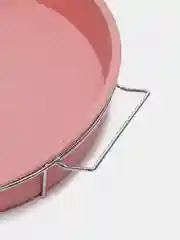 Розовый форма для выпечки круглая на подставке силикон, 24 x 5 см