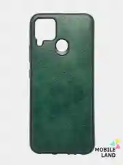 Красный чехол Realme C12 / С15 / C25 силиконовый, имитация кожи
