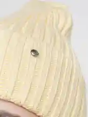 Светло-жёлтый шапка бини / шапка женская /шапка с отворотом /на осень вязаная / с утеплителем / 9 цветов