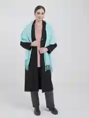 Тёмно-бирюзовый палантин однотонный Magic