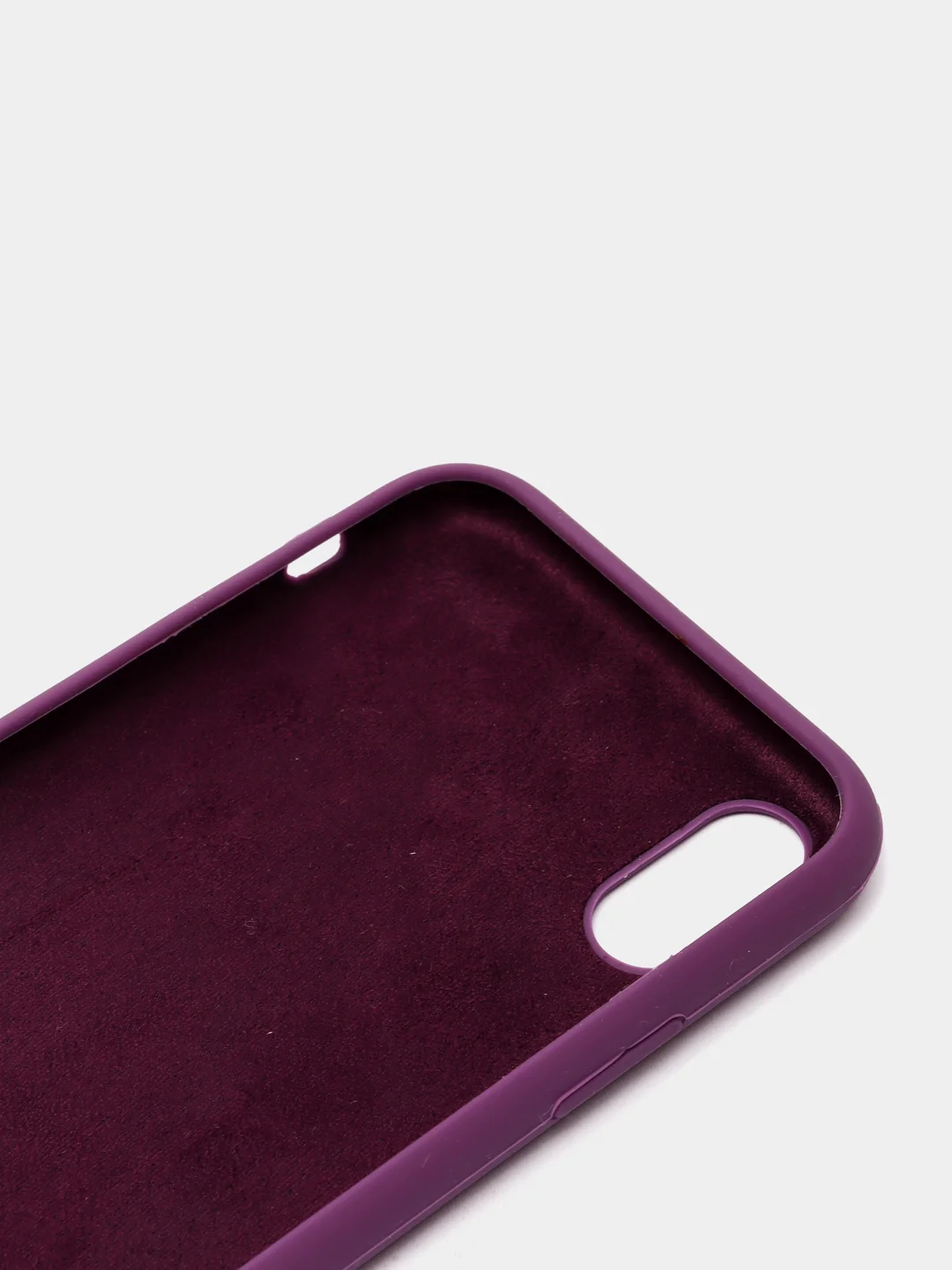 Марсала чехол на iPhone XR, с бархатистым покрытием внутри