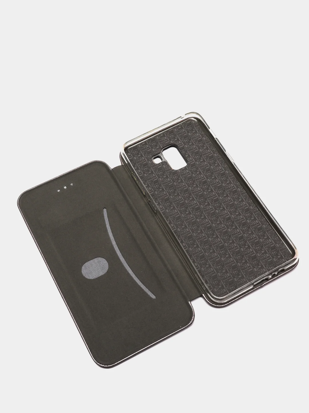 Серый чехол книжка SAMSUNG A8 Plus