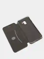 Серый чехол книжка SAMSUNG A8 Plus