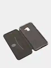 Черный чехол книжка SAMSUNG A8 Plus