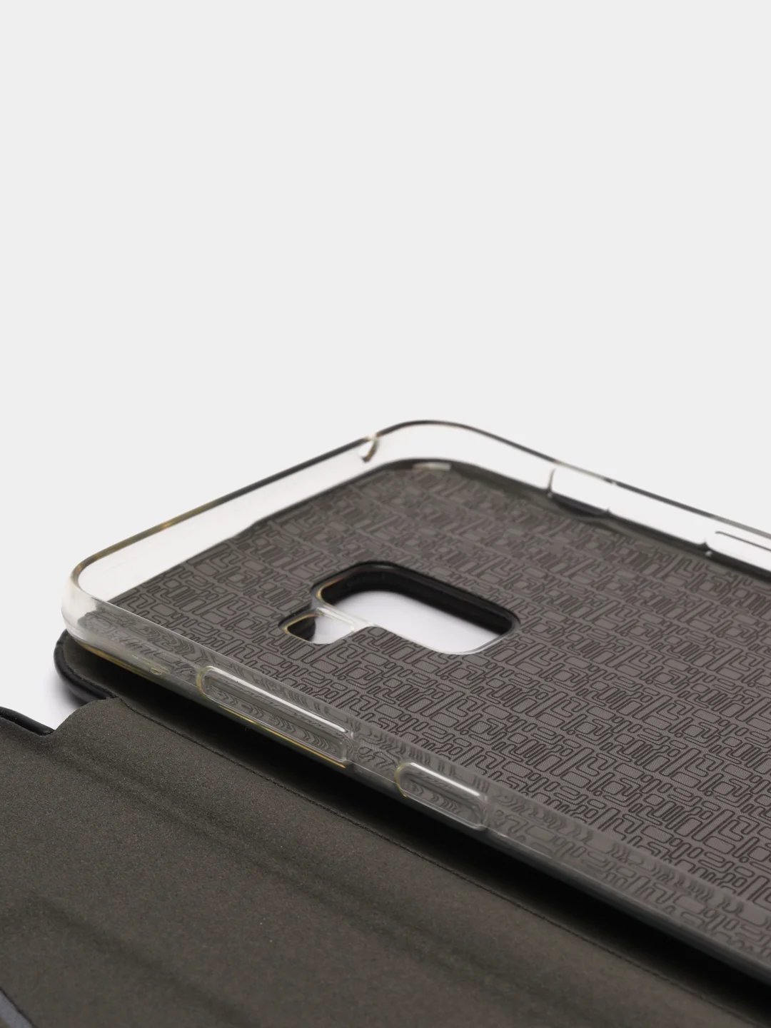Черный чехол книжка SAMSUNG A8 Plus