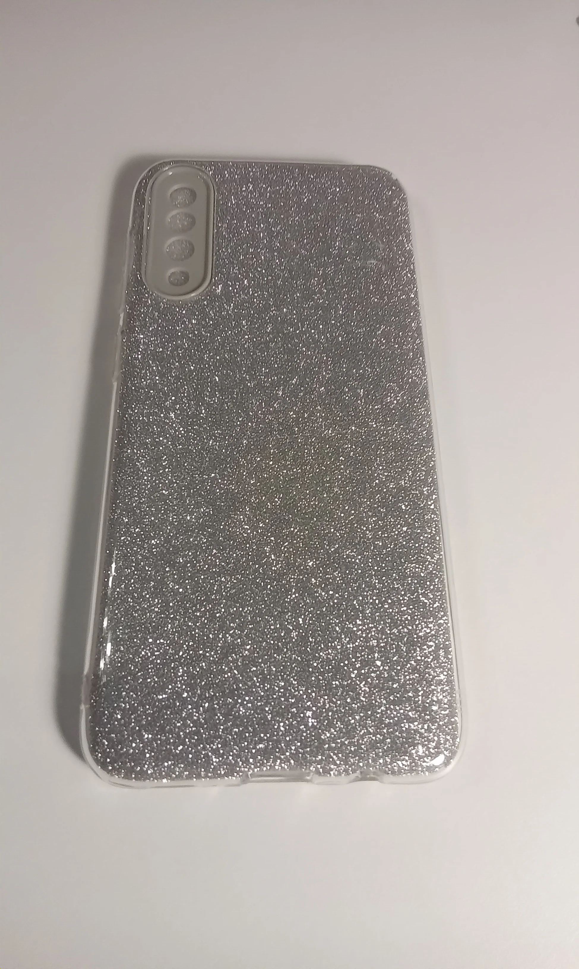 Серебряный чехол блестящий Samsung A50 / A30s
