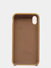 Бежевый чехол на iPhone XR, с бархатистым покрытием внутри