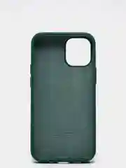 Зеленый чехол на iPhone 12, с бархатистым покрытием внутри