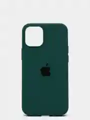 Зеленый чехол на iPhone 12, с бархатистым покрытием внутри
