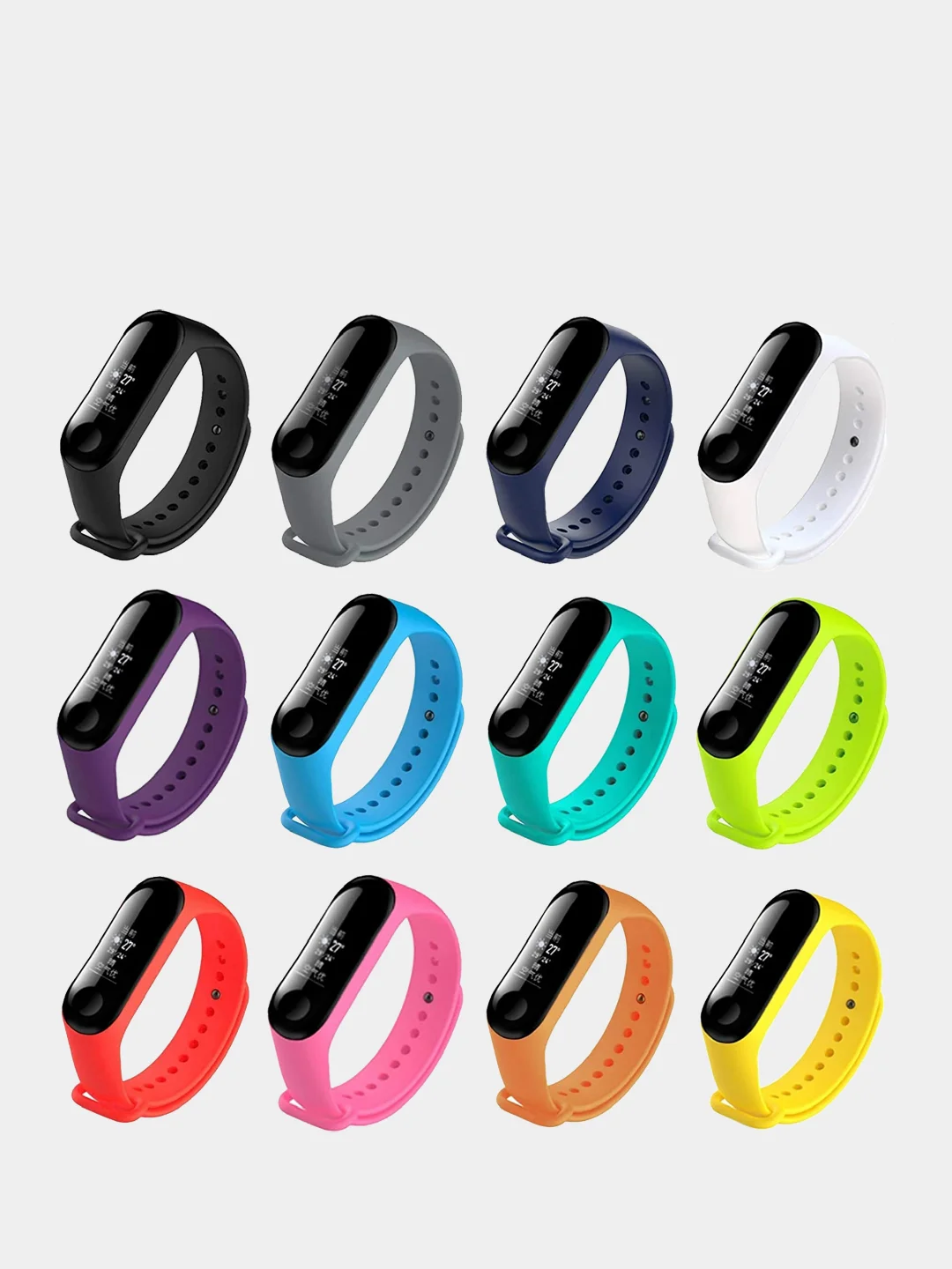 Алый силиконовый ремешок для Xiaomi Mi Band 3 / Mi Band 4 / Mi Band 5 / Браслет на Mi Band