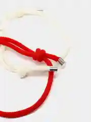 Молочный парные браслеты неразлучники с магнитом-сердце.