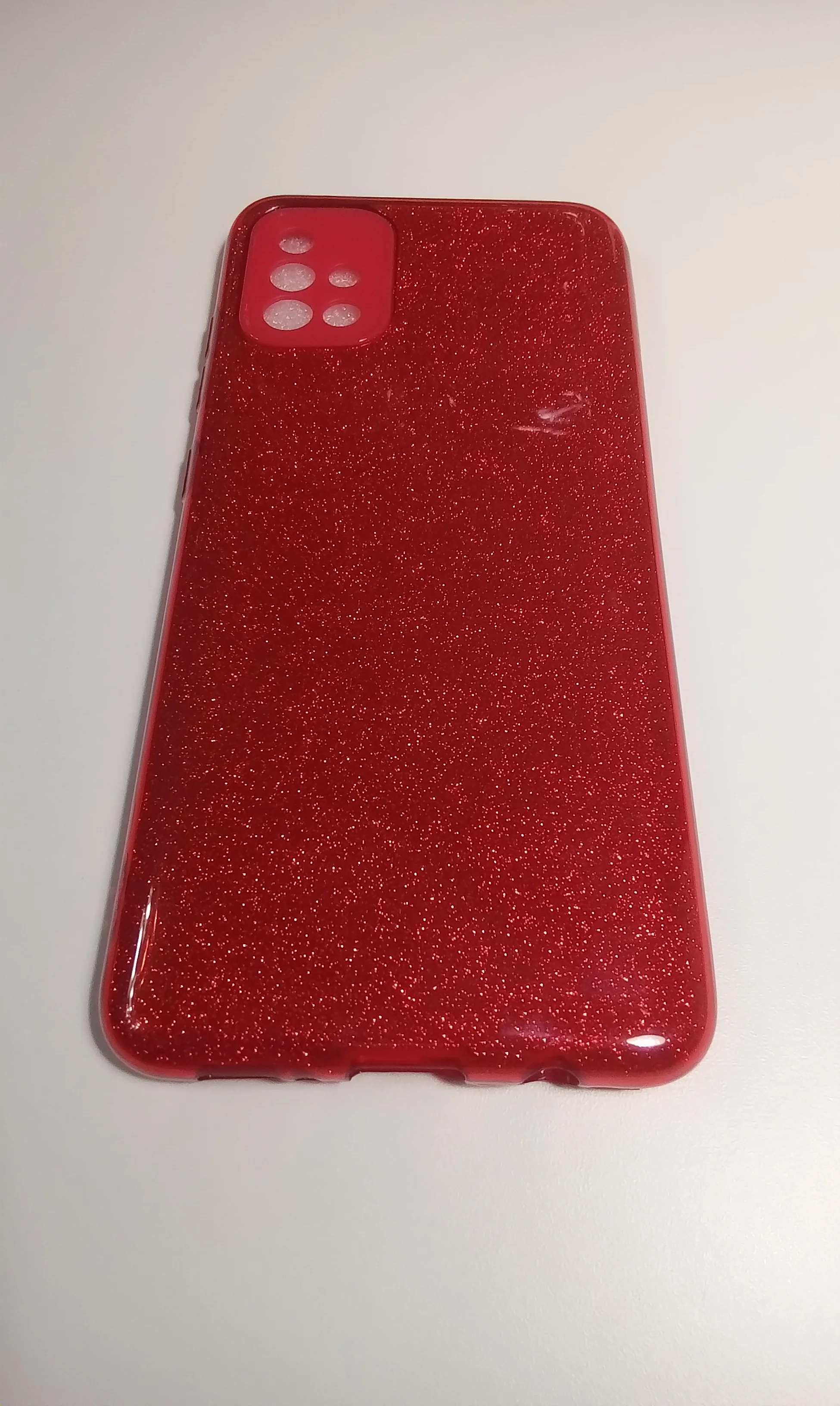 Красный чехол блестящий для Samsung A51