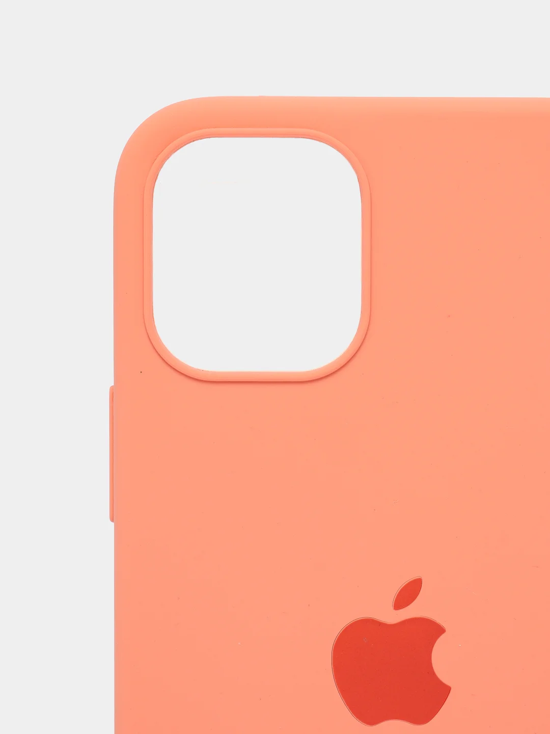 Кораллово-розовый чехол на iPhone 12, с бархатистым покрытием внутри