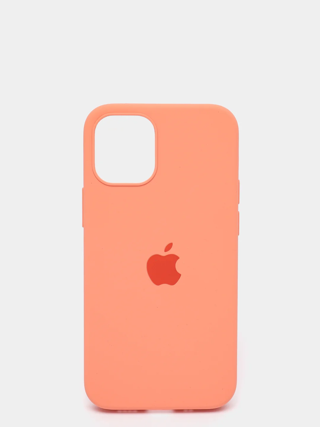 Кораллово-розовый чехол на iPhone 12, с бархатистым покрытием внутри