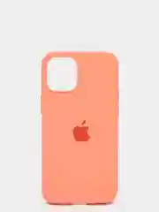 Кораллово-розовый чехол на iPhone 12, с бархатистым покрытием внутри