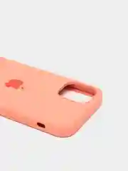 Кораллово-розовый чехол на iPhone 12, с бархатистым покрытием внутри