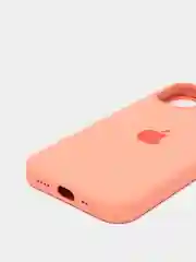 Кораллово-розовый чехол на iPhone 12, с бархатистым покрытием внутри