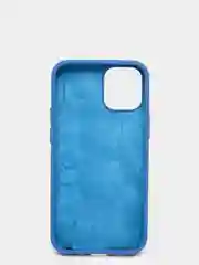 Синий чехол на iPhone 12, с бархатистым покрытием внутри