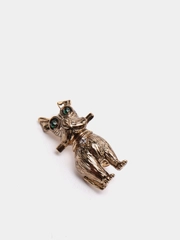 Мини брошь "Собака с косточкой", 2,5 х 1 см