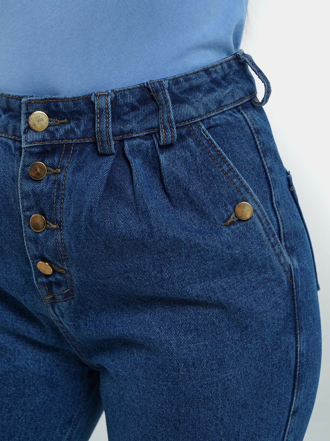 Джинсы женские МОМ с высокой посадкой Denim, джинсы бананы, палаццо