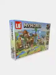 Конструктор "Битва в деревне" My World от 356 деталей / Блочный / Minecraft