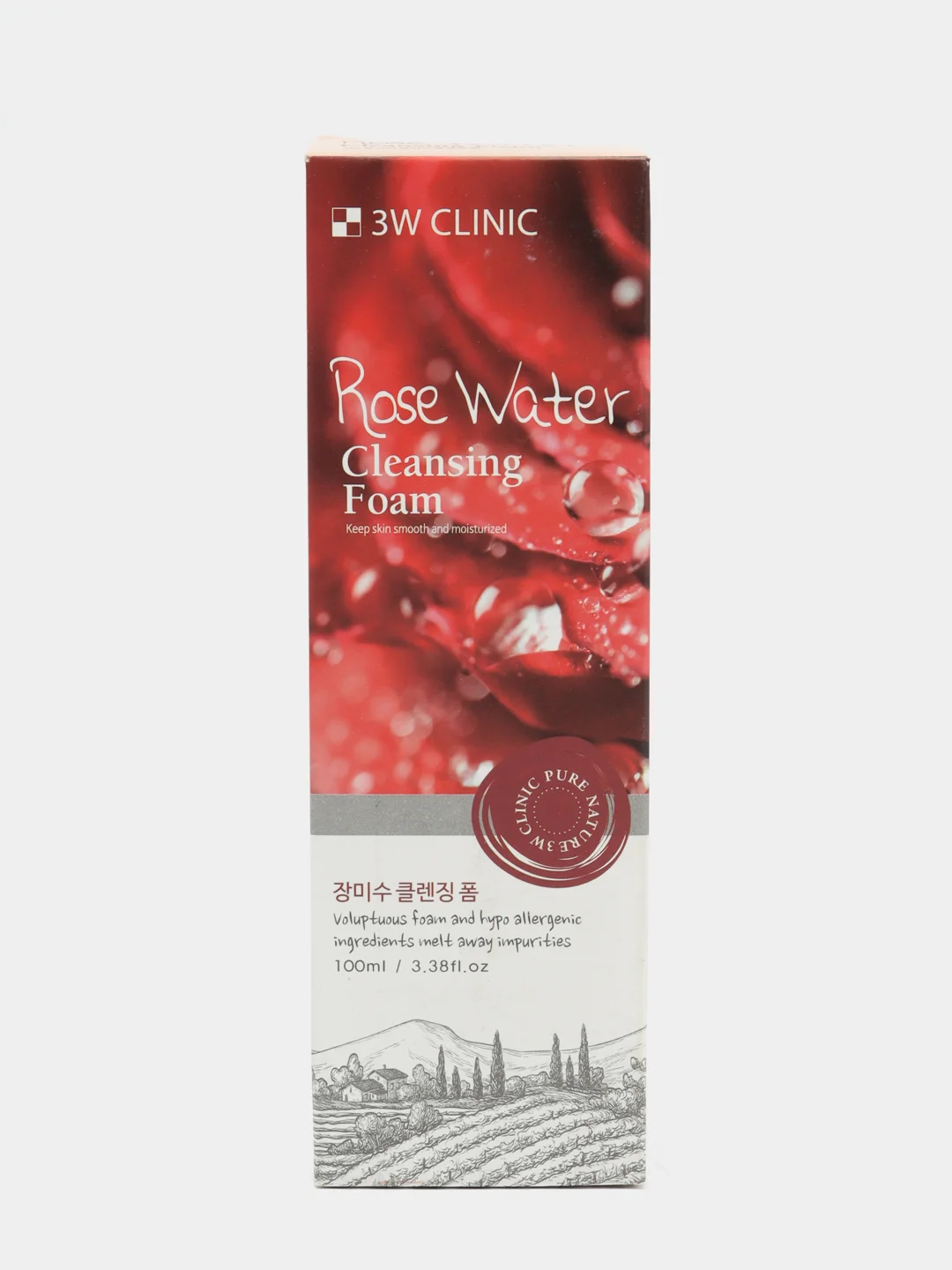 Пенка для умывания 3W CLINIC Rose Water Cleansing Foam