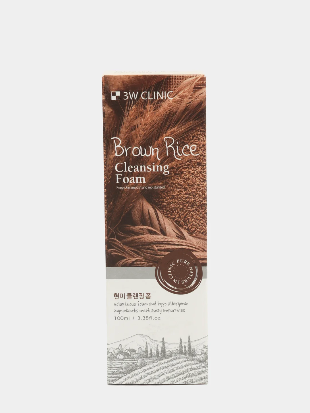 Очищающая пенка с экстрактом бурого риса 3W Clinic Brown Rice Cleansing Foam