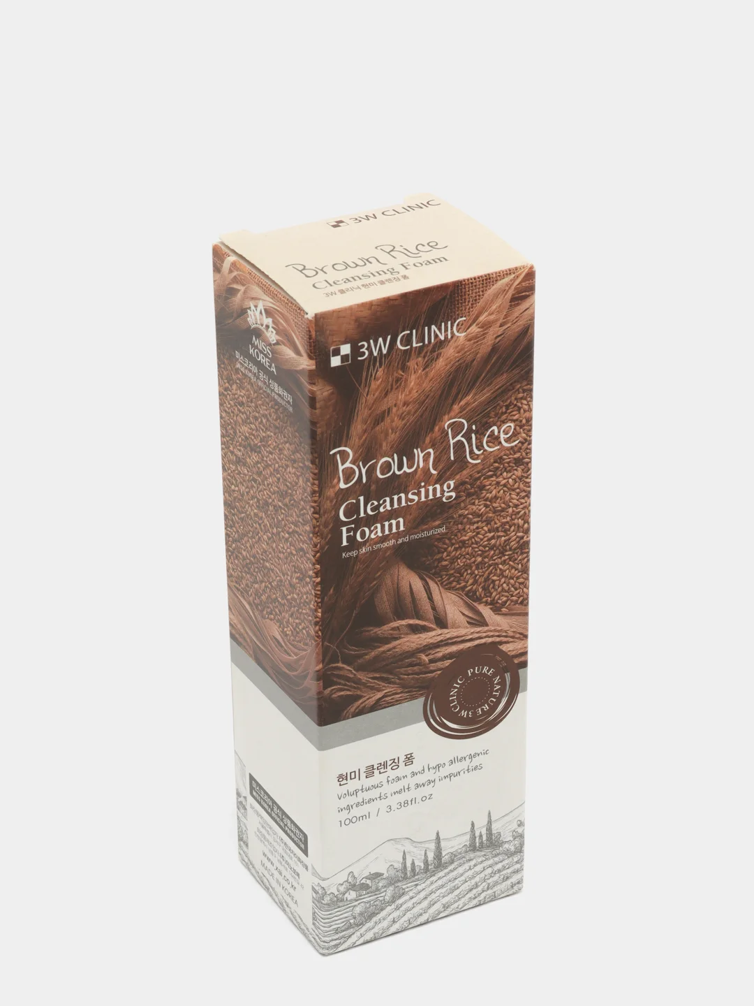 Очищающая пенка с экстрактом бурого риса 3W Clinic Brown Rice Cleansing Foam