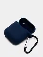 Чехол для наушников Airpods силиконовый с карабином