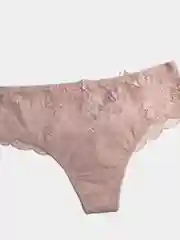 Пудровый трусы женские, кружевные