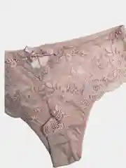 Пудровый трусы женские, кружевные