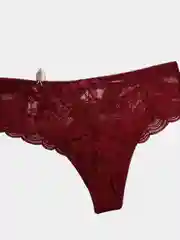Бордовый трусы женские, кружевные